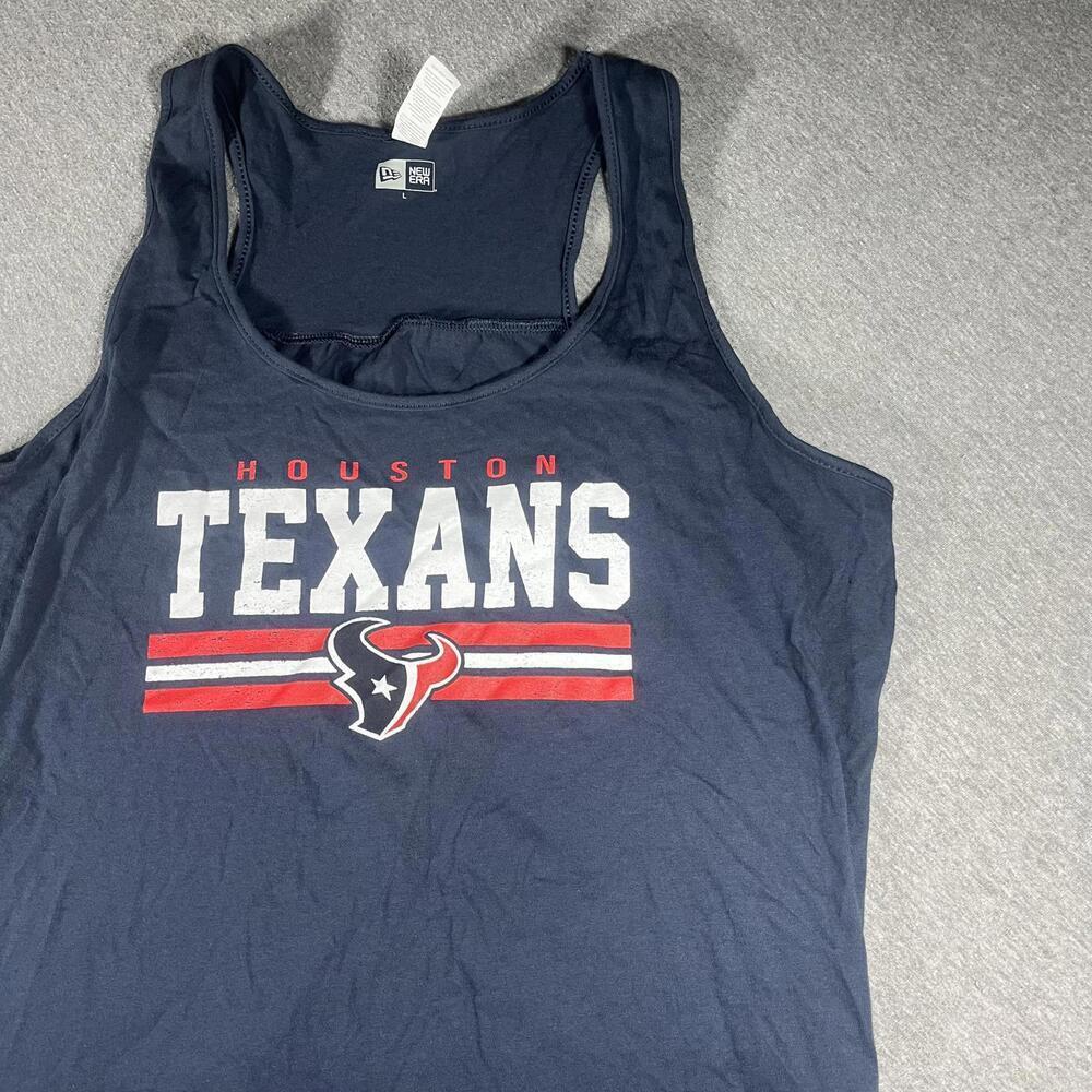 New NFL New Era Houston Texans Womans Large Tank Top Shirt Large Navy Blue